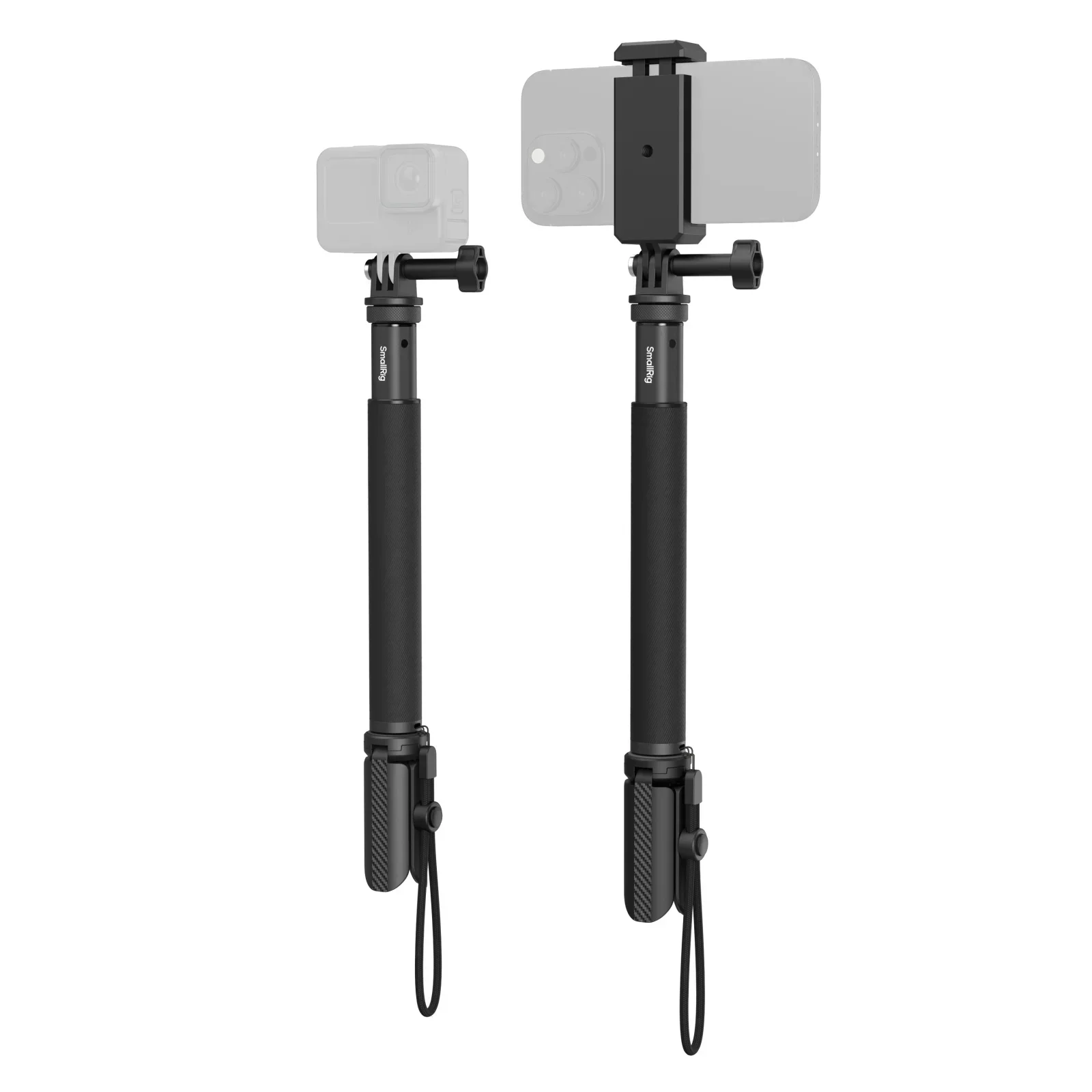 SmallRig Selfie Stick for Action Cameras with Smartphone Clamp for DJI Action 3