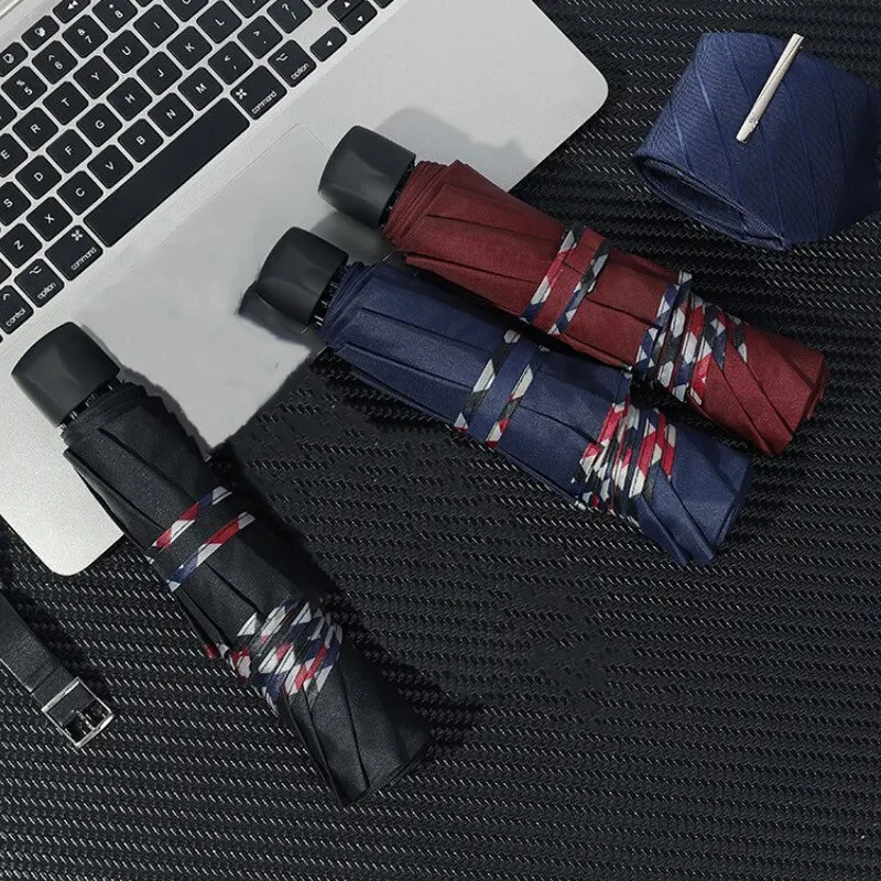 Folding Umbrella Ten Bones Bumper Wind-resistant Rainproof Cloth Dualuse