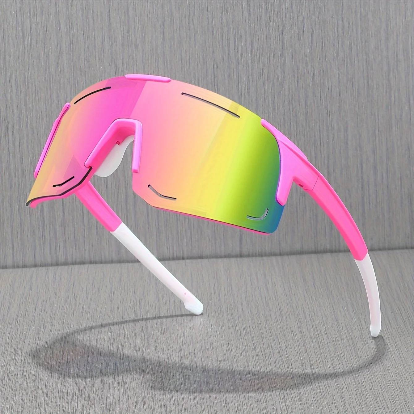 Unisex Wraparound Sports Sunglasses - UV400 Protection, Fashionable Outdoor Shades