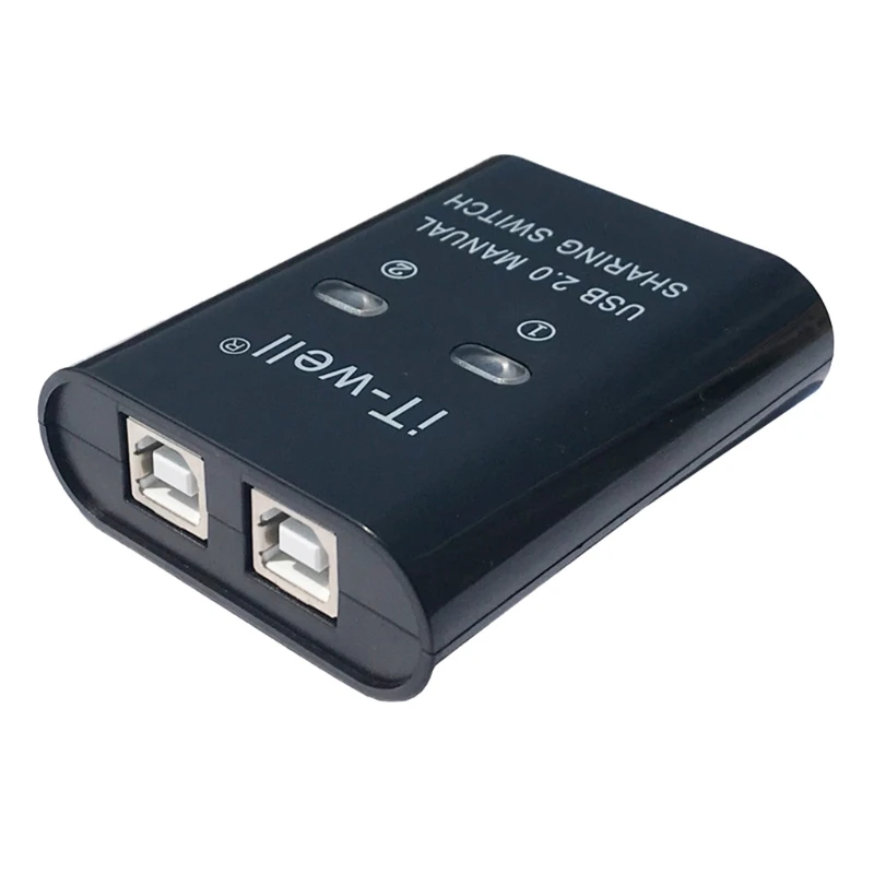 USB 스위치 선택기 KVM 스위치 어댑터 2 PC 공유 프린터 키보드 마우스 L21D용 USB 장치 1개
