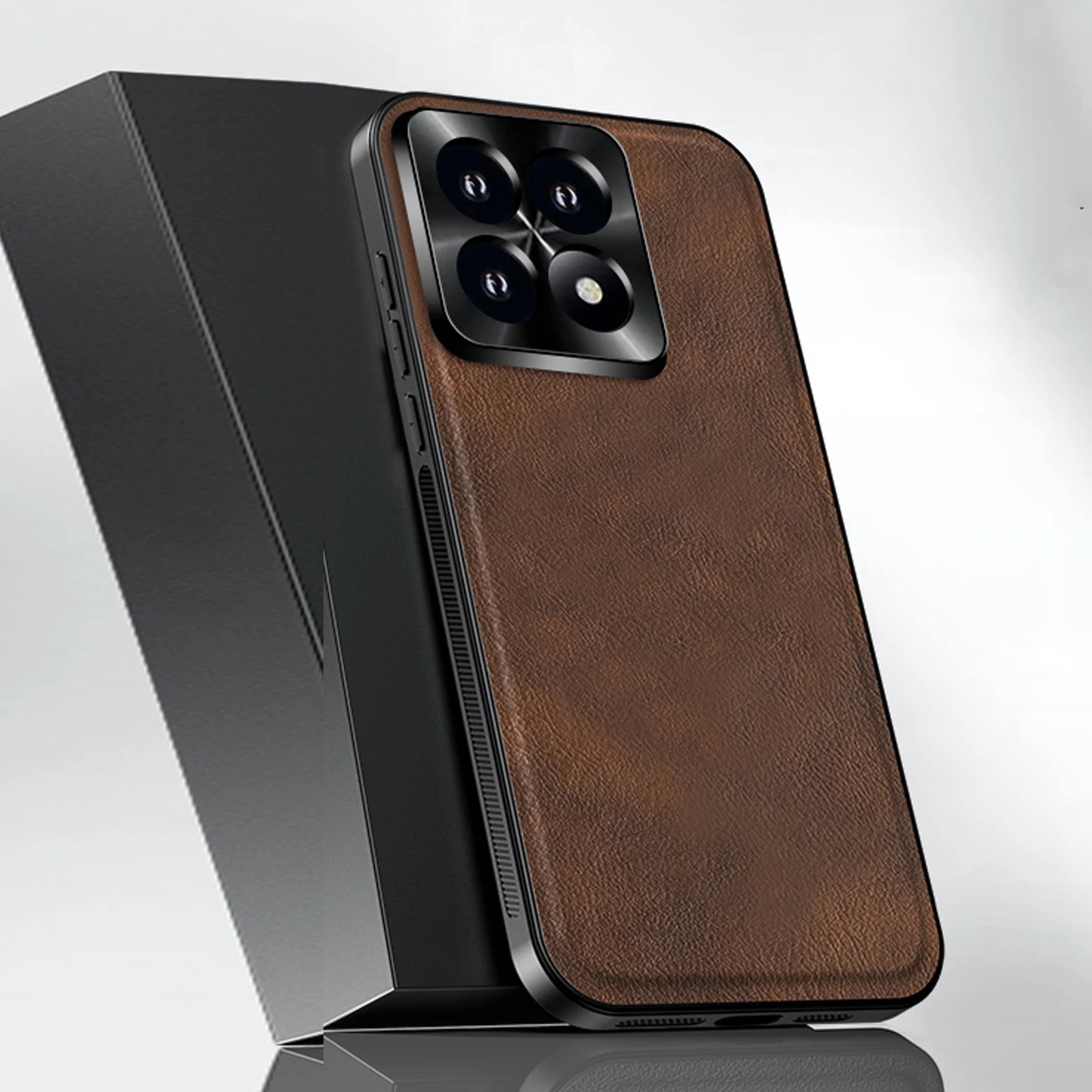 Shockproof Retro Leather Matte Slim Camera Protection Phone Cover