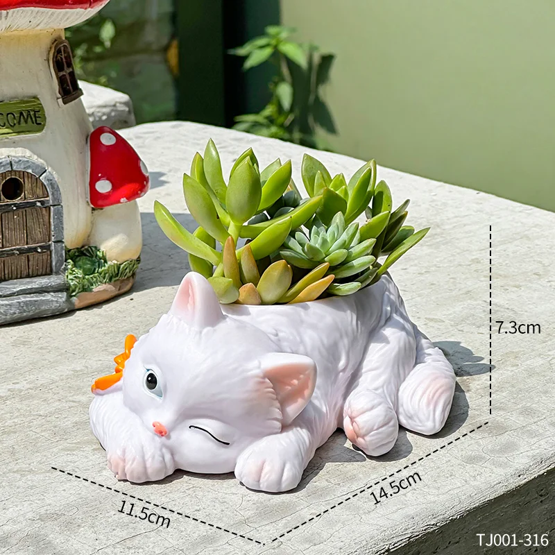Adorable Cat Succulent Planter