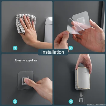 MENGNI Luxus-Toilettenbürste: Wandmontiertes, schnell abtropfendes Reinigungswerkzeug - Badezimmer-Zubehör-Set