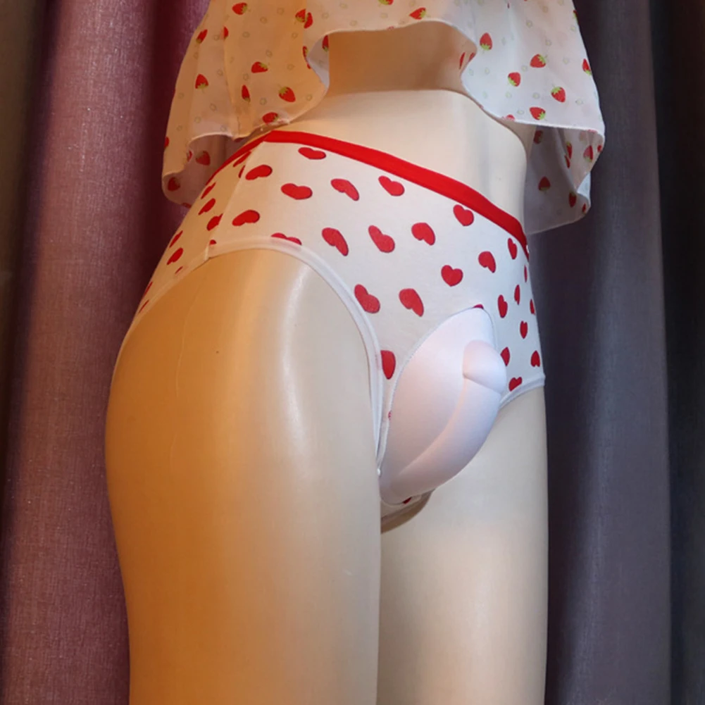 

Men Sissy Sexy Pouch Panties Crossdresser Shaping Briefs Hiding Gaff Thong Open Crotch Underwear Erotic Lingerie Gay Underpants