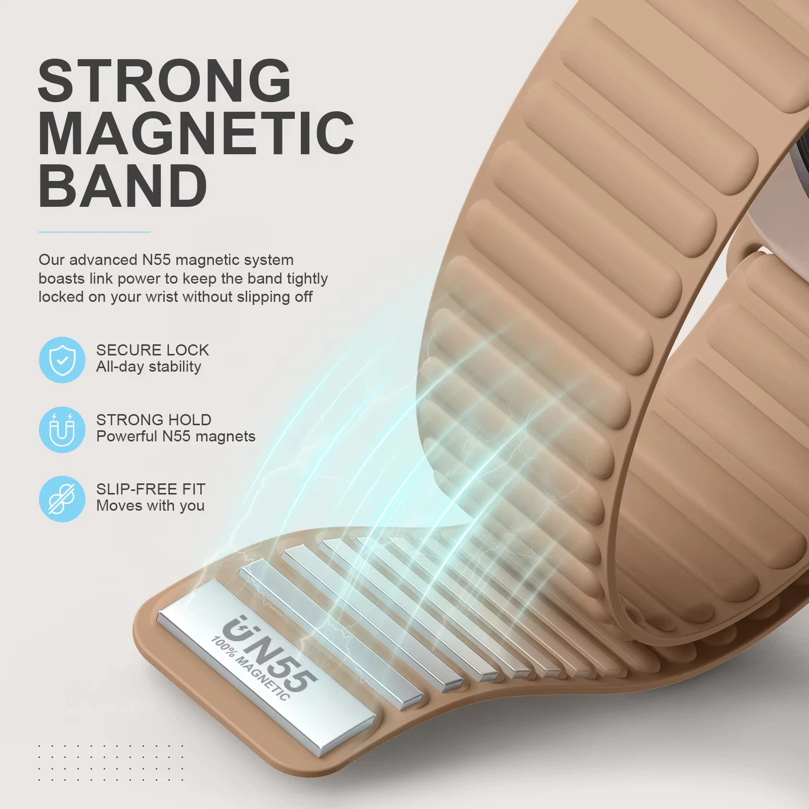 Magnetic Silicone Sport Strap