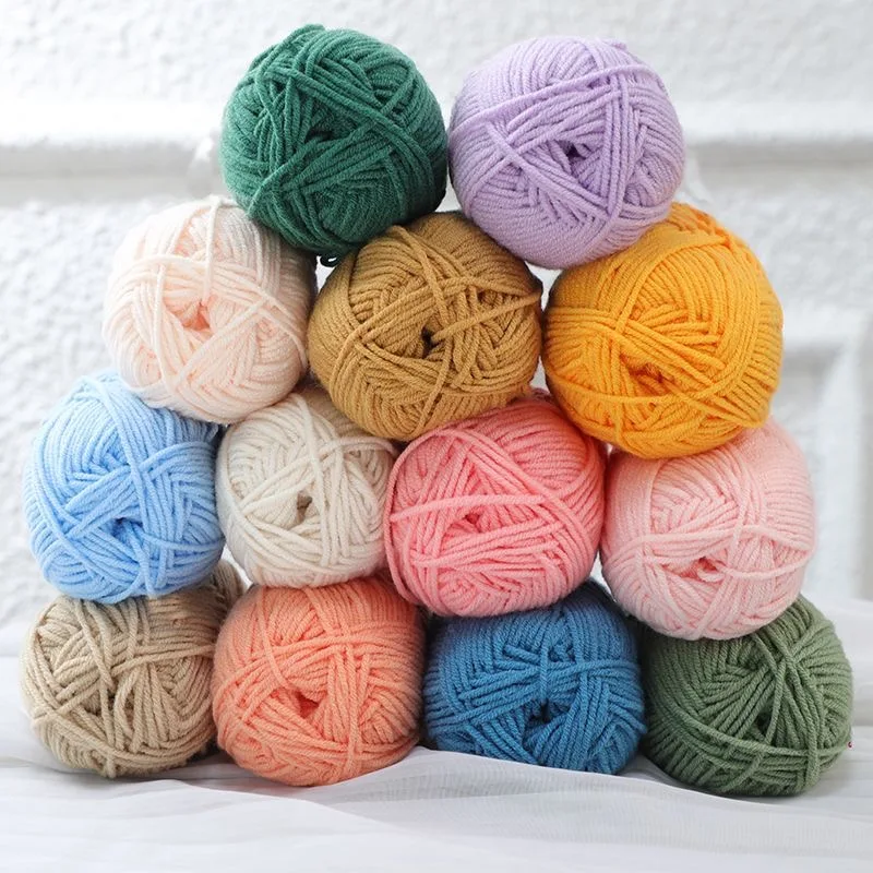 Luxurious Soft Milk Cotton Yarn Pack for Knitting and Crochet Projects - 5PCS, Total 250g