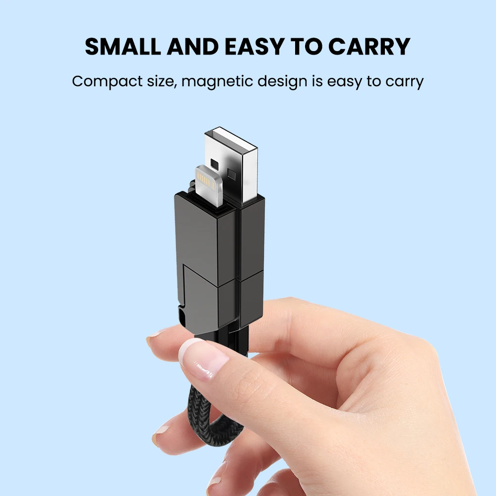 OLAF 4 In 1 PD Fast Charging Portable Application TYPE-C 60W For Iphone 27W Fast Charging Data Cable Keychain Data Cable