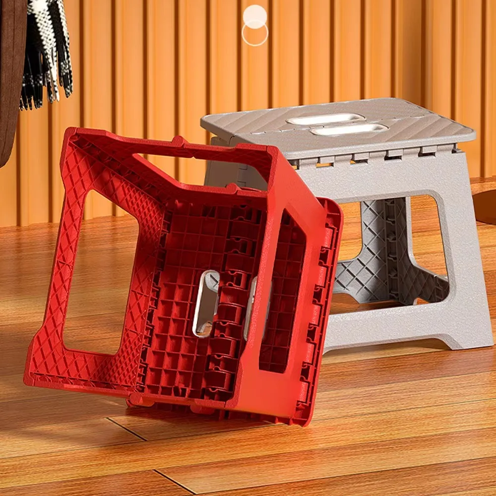 Folding Stool Lightweight Children Portable Folding Stool Home Use Thickened Non-sliding Plastic Bench Outdoor Fishing Picnic