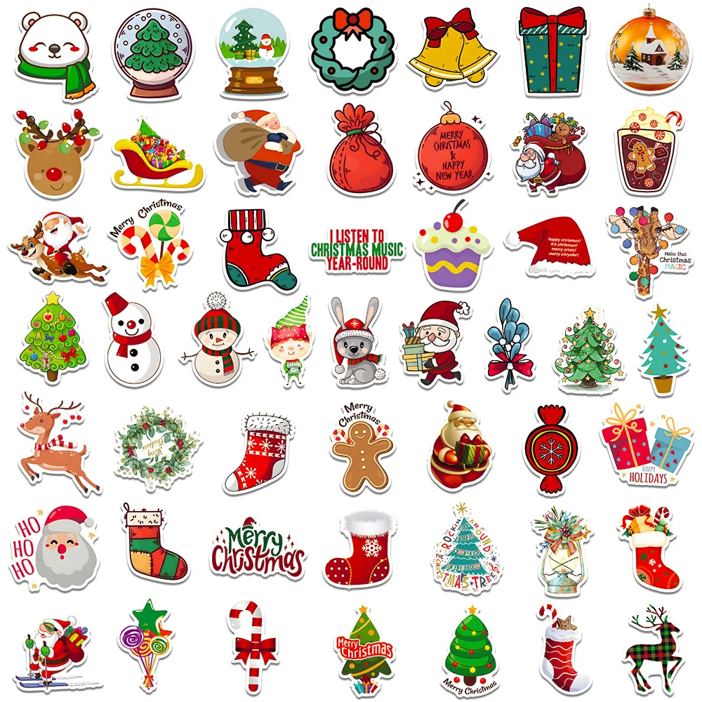 10/50/100pcs Snow Stickers For Stationery Laptop Scrapbooking Material  Sticker Craft Supplies Vintage Christmas Party Stickers - AliExpress