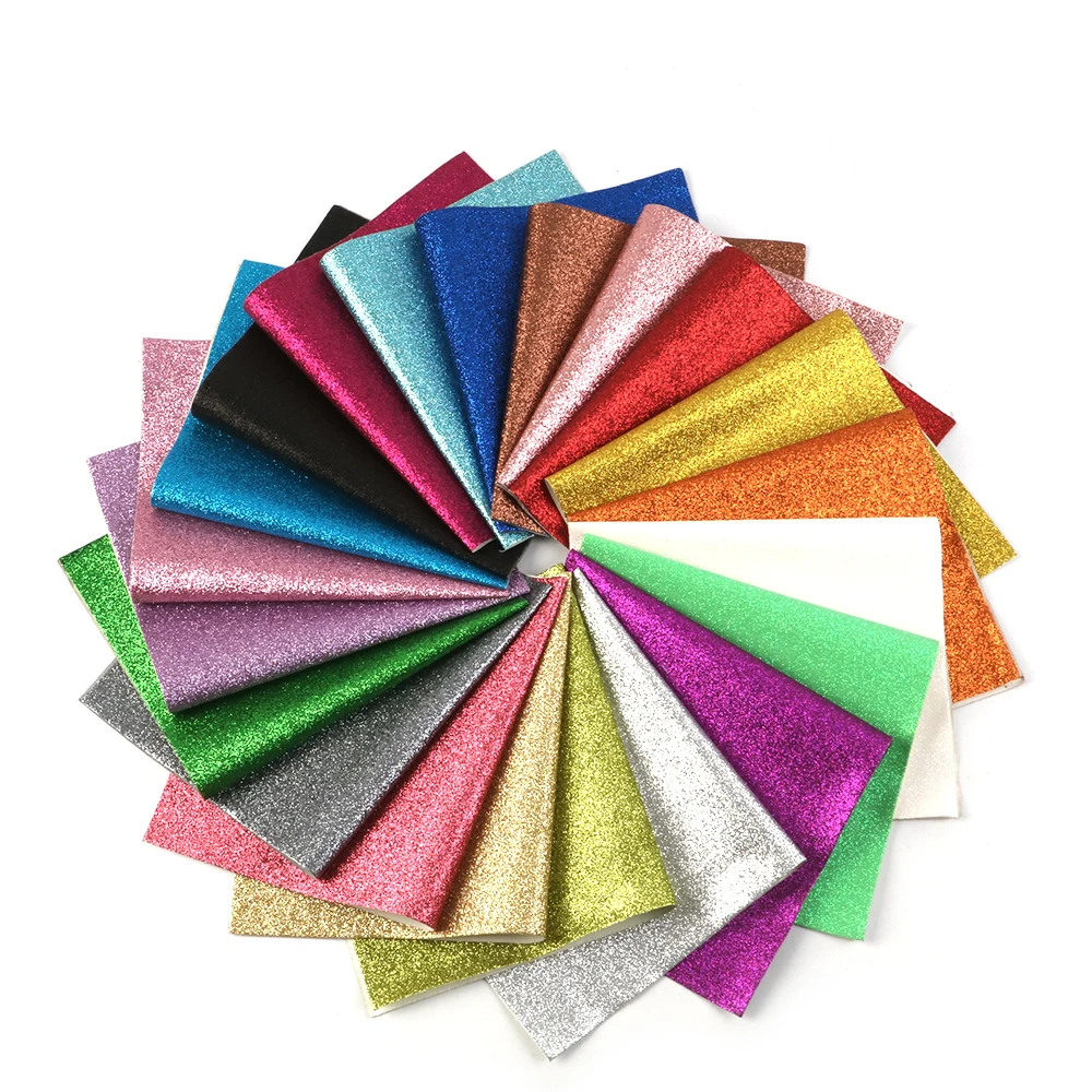 20*33cm Fine Glitter Faux Synthetic Leather Fabric For Bows Earrings Bag Leather Crafts DIY Handmade Material,1Yc1947
