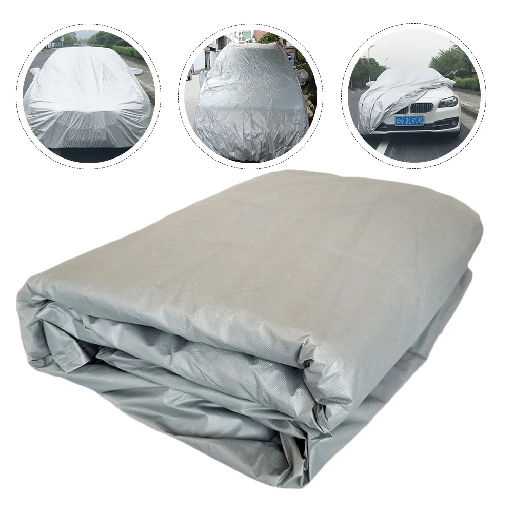 

170 T Car Cover Dust Protection Outdoor Vehicle Full Waterproof Silver Tone UV 170t Polyester Taffeta