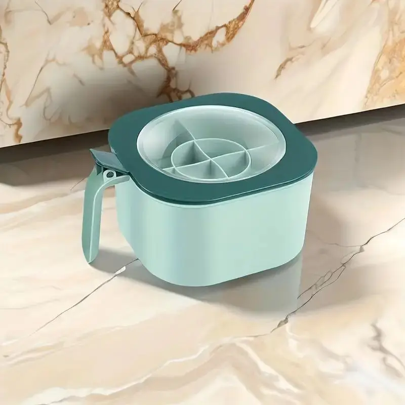 1pc Kitchen Seasoning Box With Four-compartment Integrated Multifunctional Household Kitchen Seasoning Box With Lid 4