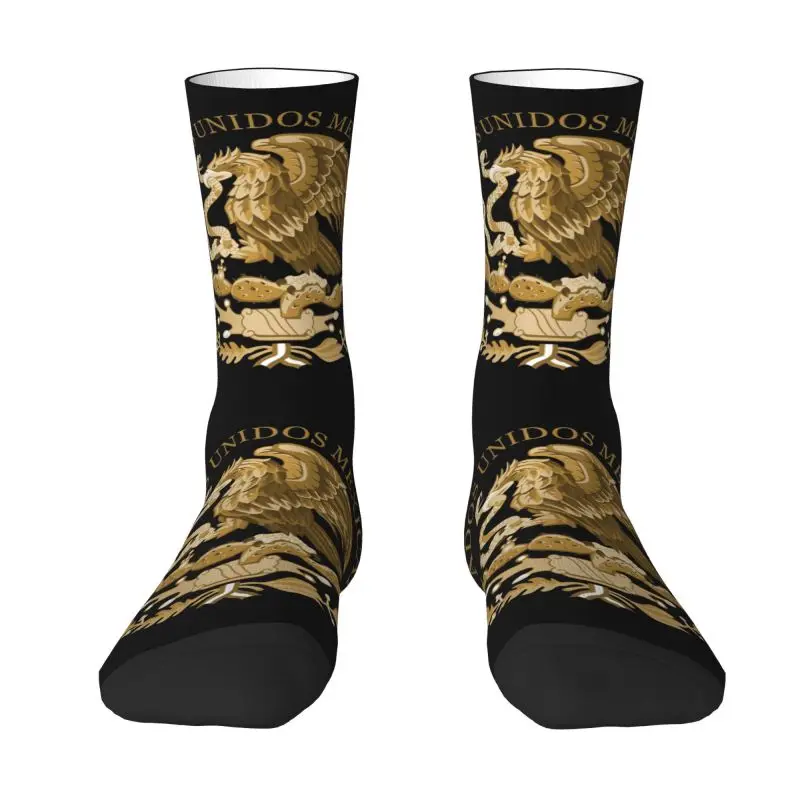 

Novelty Mens Mexico Coat Of Arms Dress Socks Unisex Warm Comfortable 3D Printed Mexican Flag Crew Socks