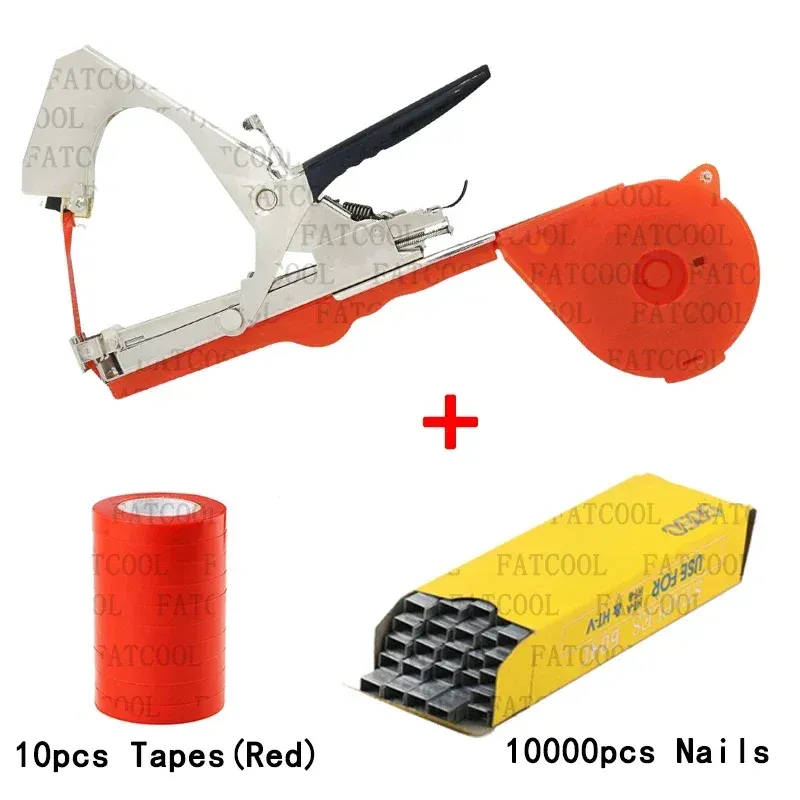 FACTOOL Tying Machine Plant Garden Plant Tapetool Tapener +10 Rolls Tape Set for Vegetable Grape Tomato Cucumber Pepper Flower