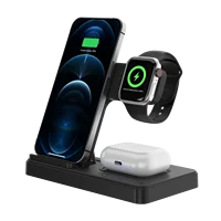 3 In 1 Wireless Charging Station Magnetic Fast Charging 18W Foldable For IPhone 16 15 14 13 12 Pro/Pro Max/Plus/Watch & Airpods