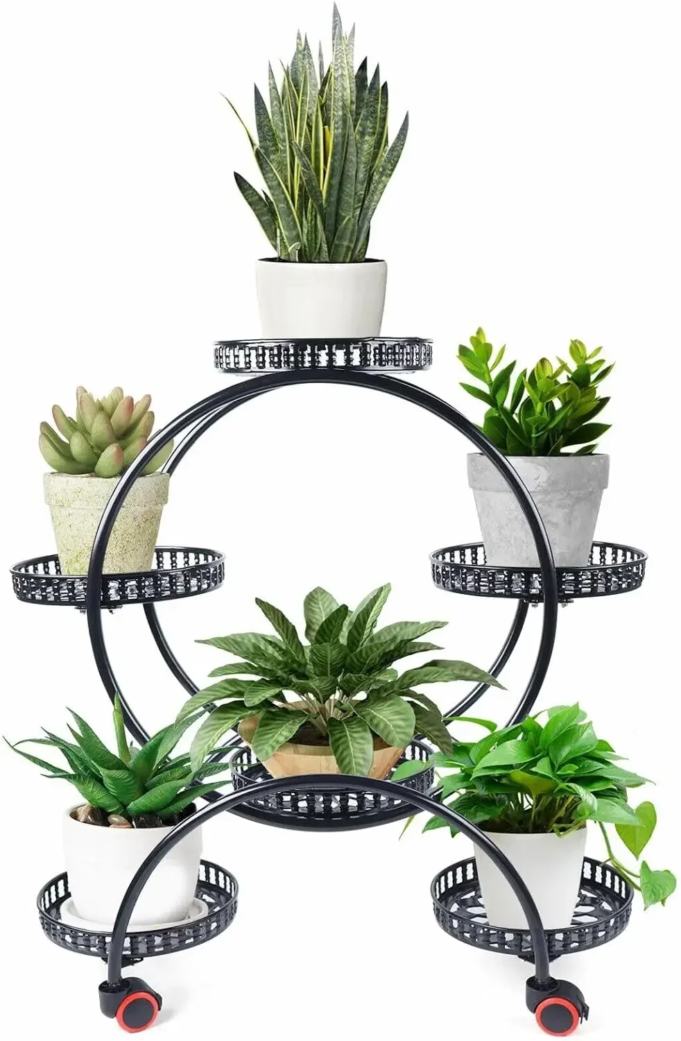 4 Tier Rolling Plant Stand 5