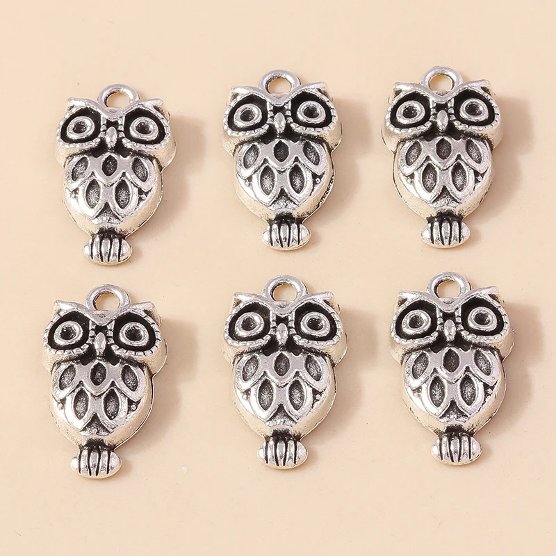 

10pcs Alloy Owl Charm Pendants Connectors for diy Jewelry Making Accessories Handmade Bracelets Necklaces Pendants