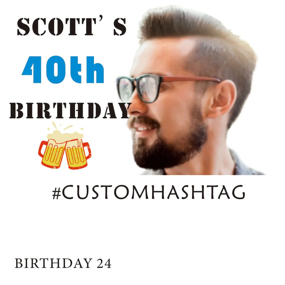 Bomboniere di compleanno economiche personalizzate tatuaggio temporaneo con foto del viso, saluti e birre, bomboniera Fiesta - immagine 4