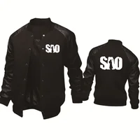 Men's Jacket Sword Art Online SAO Printing Casual Baseball Jacket HipHop Outwear High Quality Spring Autumn Baseball Uniform 1