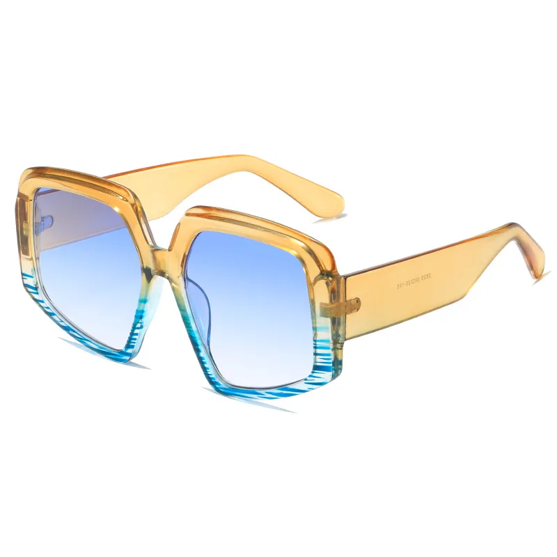 

Irregular Square Sunglasses Women Men Double Color Frame Vintage Shades Designer Luxury Free Shipping UV400