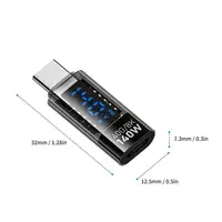 USB-C Adapter PD 140W Digital LED Display for iOS Converter 40Gbps Type-C Extension Connector Data Transmission Power Tester - Image 2