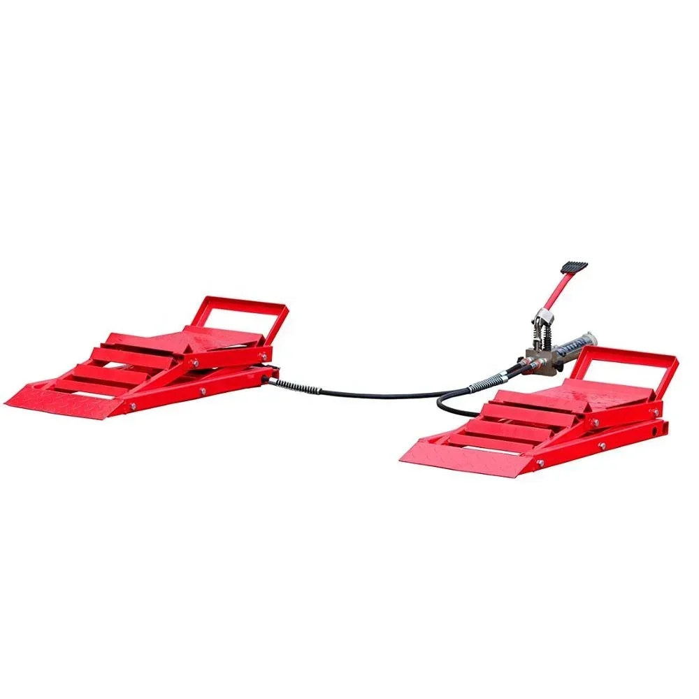 Portable Hydraulic Car Ramp Capable of Carrying 2T Household Lifting Easy To Carry Vehicle Mounted