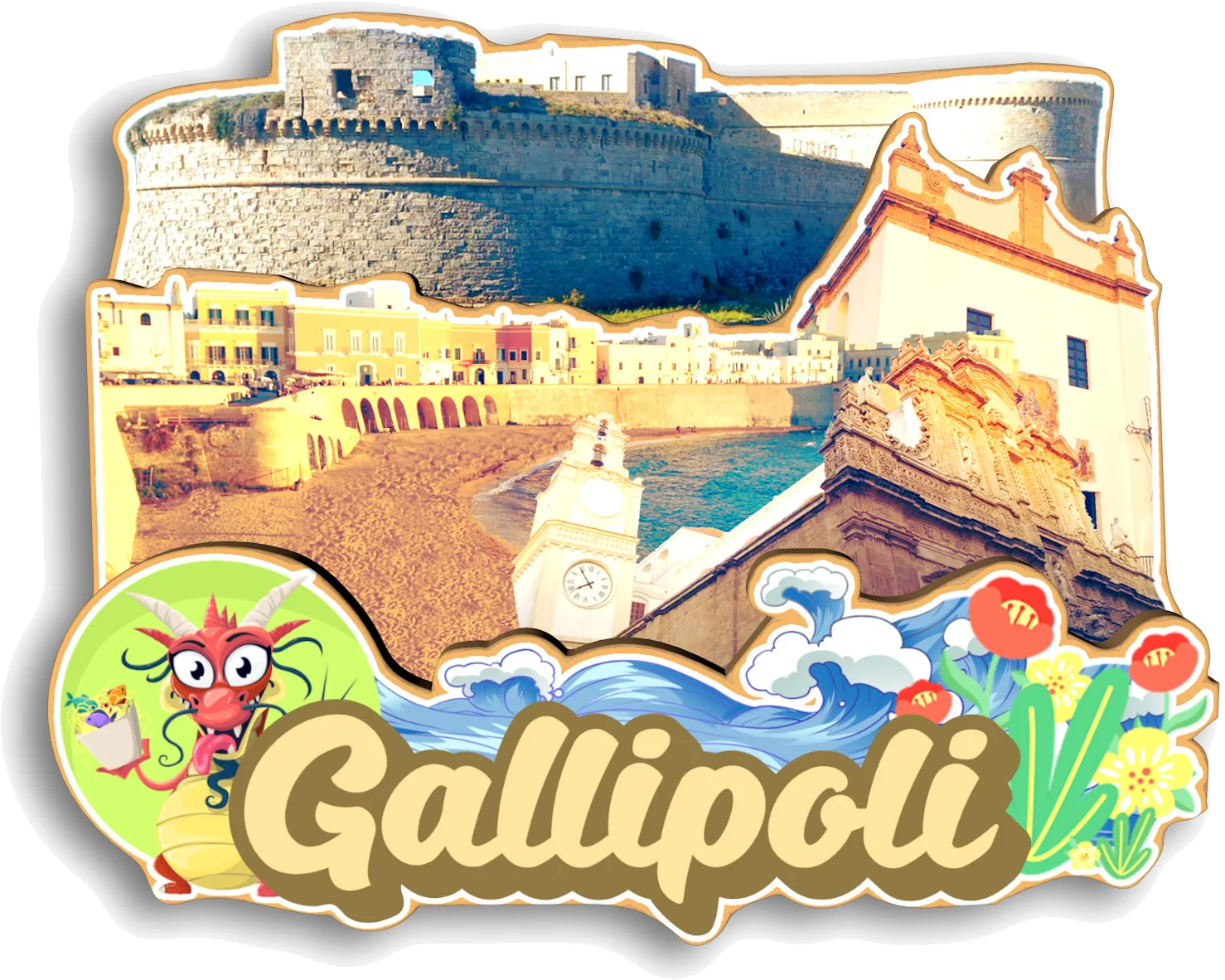 Alghero Reggio Emilia Treviso Arezzo Ravenna Como Vicenza Taormina Gallipoli Italy Fridge Magnet Travel Souvenir Gift