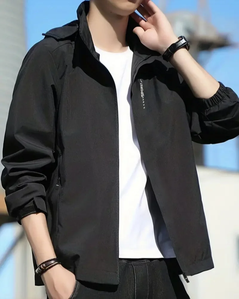 Spring Autumn Casual Jacket Men/Women Outdoor Waterproof and Windproof Hooded Windbreaker Coats
