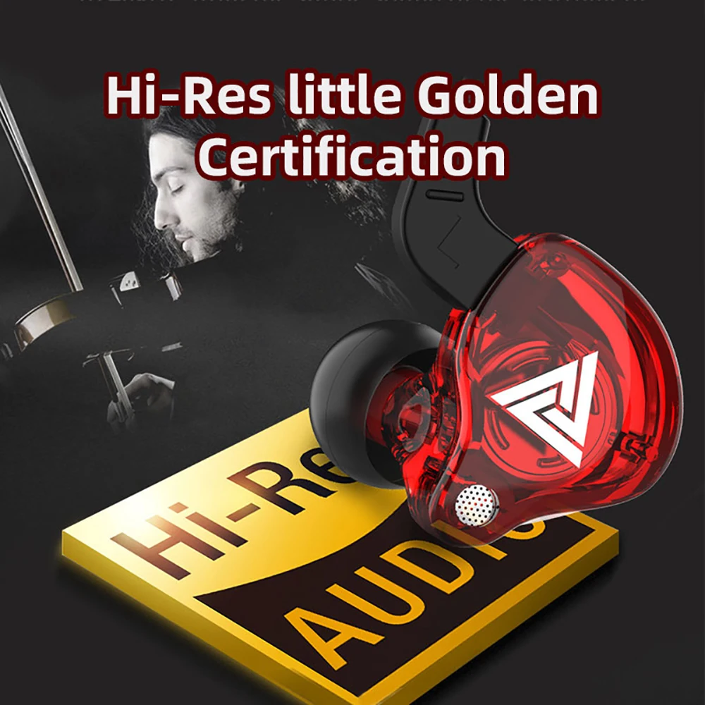 AK6 Copper Driver HiFi Wired Earphone Race Sport Headphone Bass Stereo Headset Music Earbuds 3.5MM In Ear With Mic