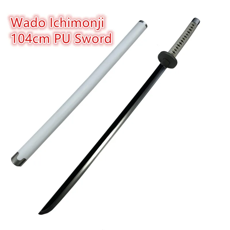 1:1 Cosplay Sword Anime Sword Roronoa Zoro Wado Ichimonji Sword Arma Katana Safety Pu Ninja Knife Samurai 104Cm