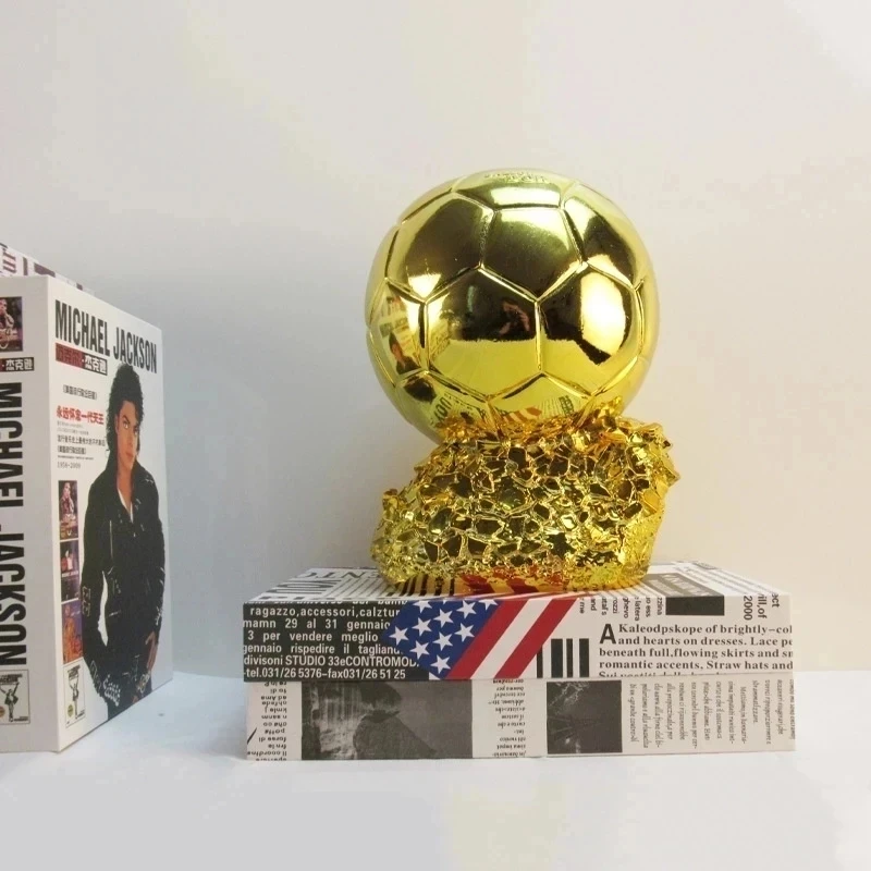 15cm European Football Golden Ball Trophy Souvenir Soccer sferic Champion Player Competition Award Fans Gift Home Decor