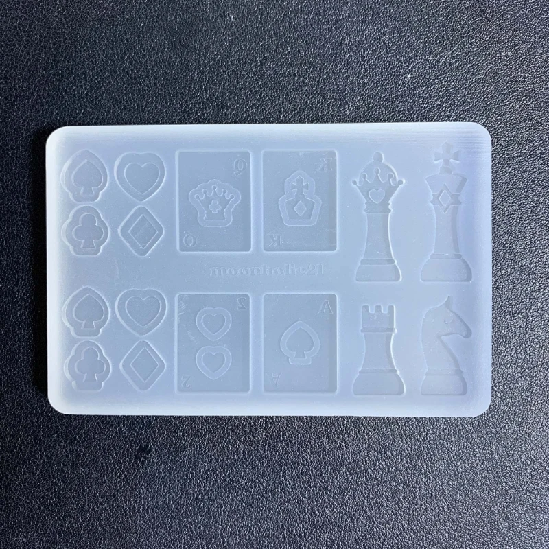 DIY Silikon Form Schach und Karten Themen Herstellung Formen Set für DIY Dekoration Handwerk Spiel Ornament Casting Mould Y08E – Detail 9