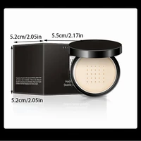 Hydrating Flawless Setting Powder,Natural Nude Finish Oil Control Strong Concealer for All Skin Types Fine Powdery Face Makeup 6