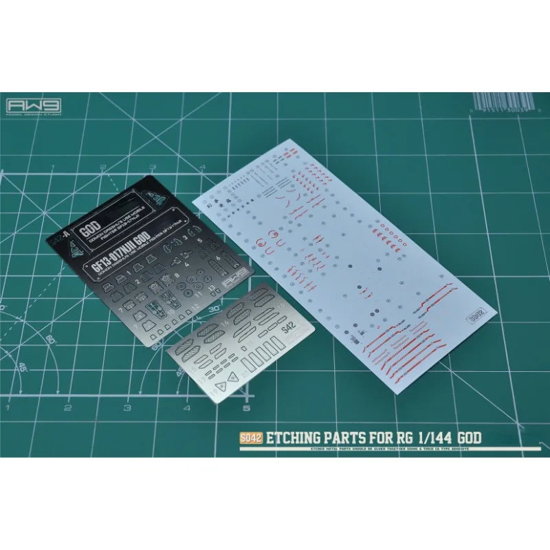 매드웍스 S042 하이 디테일 업그레이드 에칭 부품 데칼, RG 1/144 갓 모바일 세트 모델링, 취미 DIY 액세서리