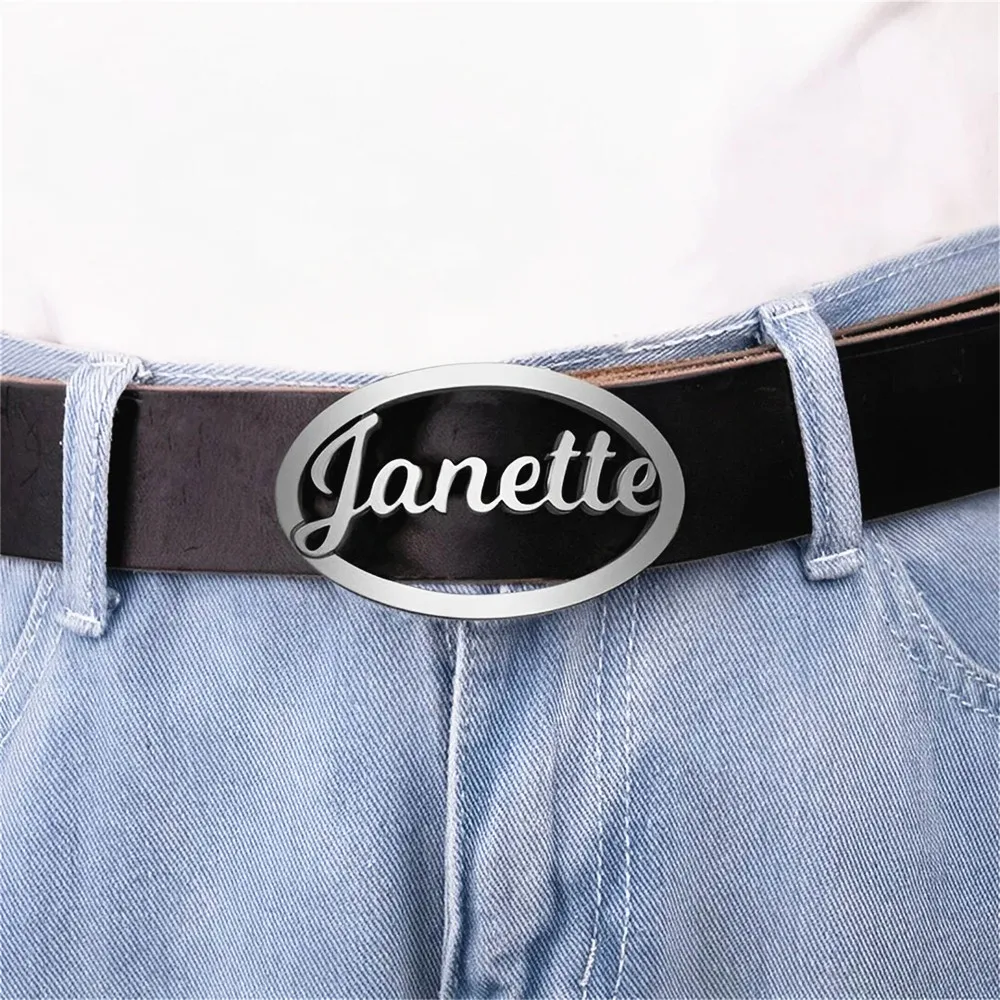Mens Name Belt Buckle Personalized Jewelry Fashion Dress Belt