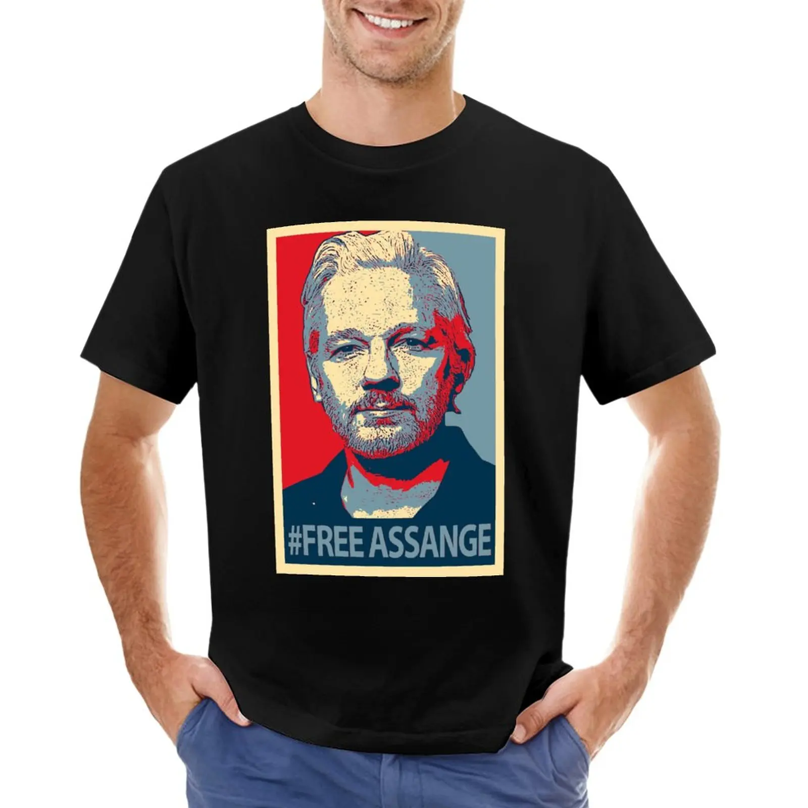 

Julian Assange T-Shirt kawaii clothes sweat shirts oversized t shirt T-shirts for men cotton