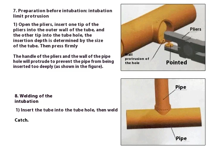 T800 Copper Tube T-hole Puller Reducer Welding Hard Copper Material Durable Refr