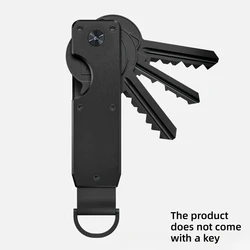 Sleek Metal Key Organizer - Minimalist Compact Holder (1PC black)