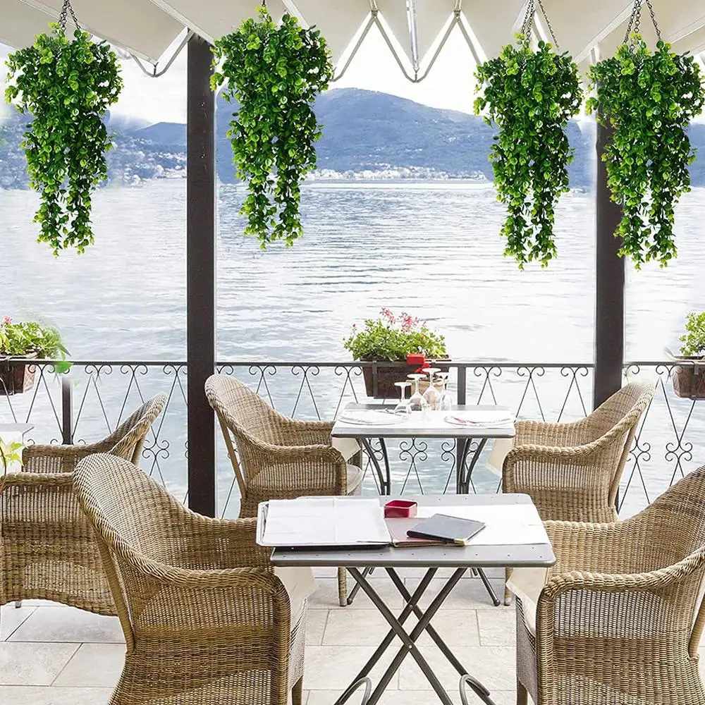2/4pcs Artificial Hanging Plants UV Resistant 2
