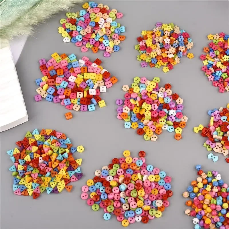 5-7mm 미니 버튼 레진 버튼 인형 옷 버튼 수제 의류 바느질 DIY 공예 바느질 액세서리