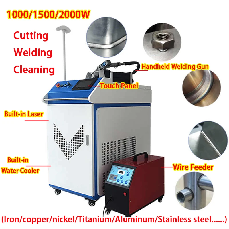 Laser Welding Machine For Metal Laser Welder 2000W Handheld Laser Rust  Remover Removal Machine 3 in 1 with Welding Wire Feeder