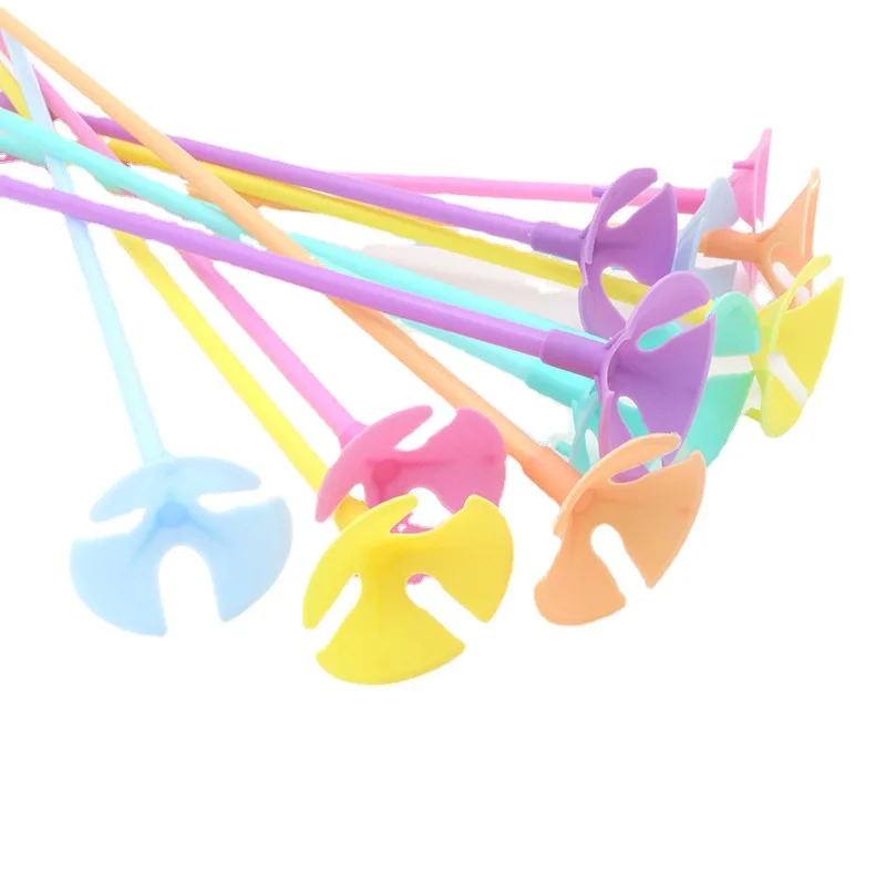 Latex Balloon Stick White Balloons Holder With Cup Wedding Birthday Party Decoration Inflatable Balls Accessories