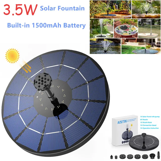 3.5W Solar Bird Bath Fountain Pump