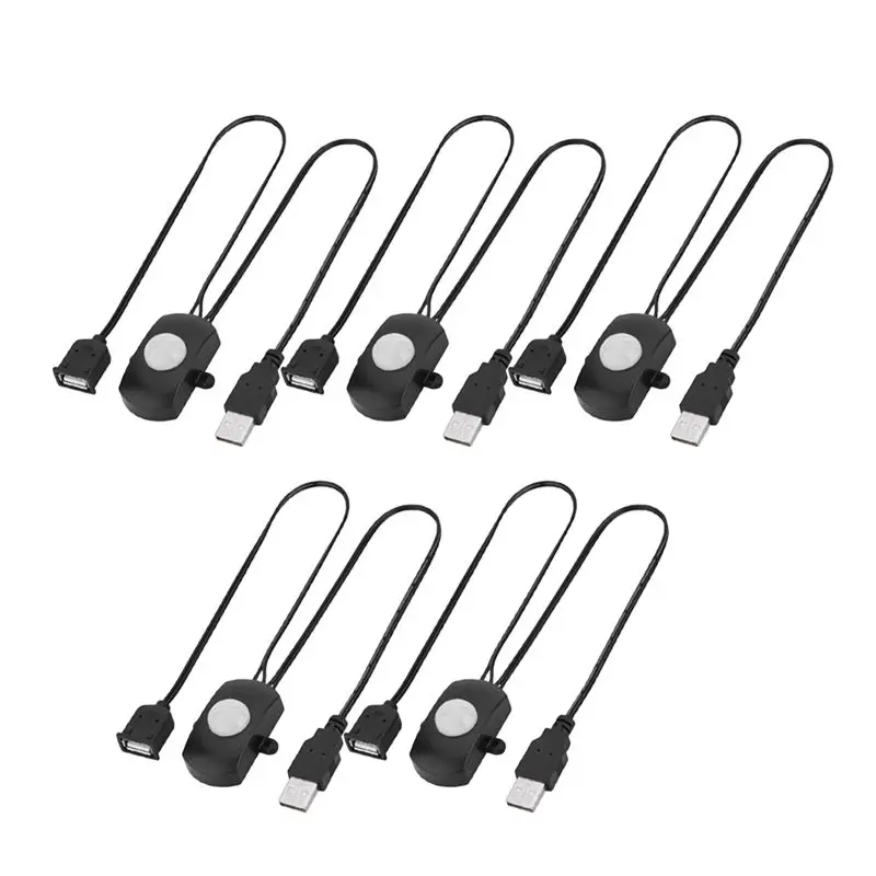 5 Pcs 적외선 모션 센서 스위치 DC 5V/12V/24V USB PIR LED 라이트 스트립 지능형 바디 모션 센서 블랙