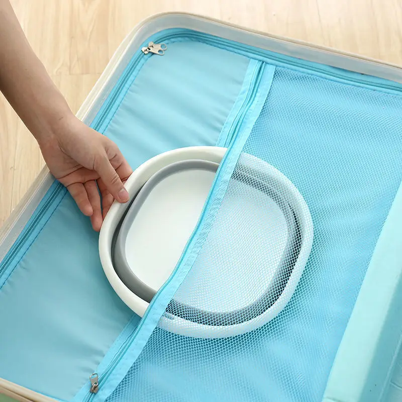 3 Size Multi-purpose Folding Wash Basin Portable Lightweight Hanging Collapsible Dish Travel Hiking Camping Picnic Cleaning Tool
