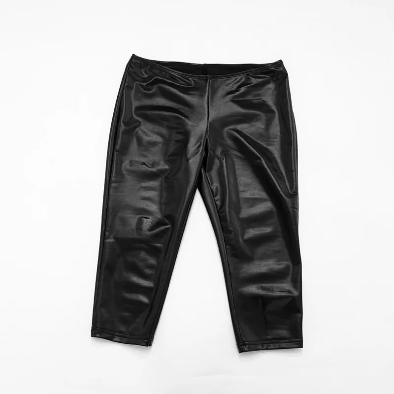Joskaa Women's Casual All Match Bronzing Black Low Waist Slim Fit Capri Pants Fashion Cropped Trousers Female Bottoms Streetwear