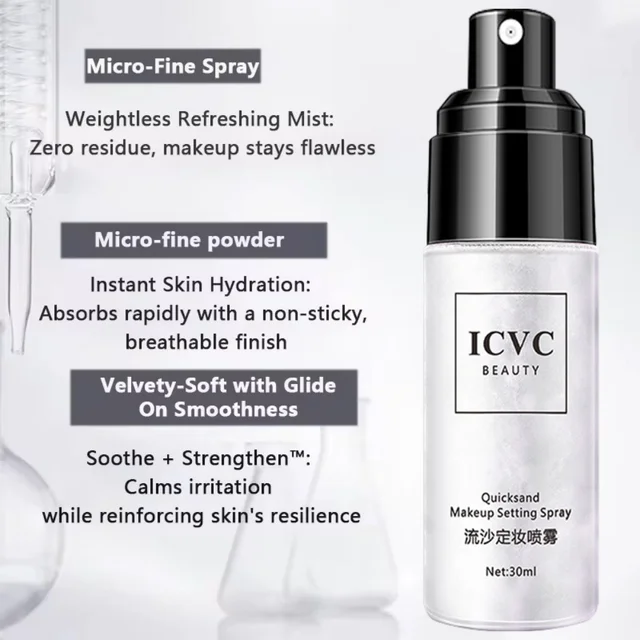 Waterproof Sweatproof Makeup Fixer Spray Long Lasting Oil Control Hydrating 4