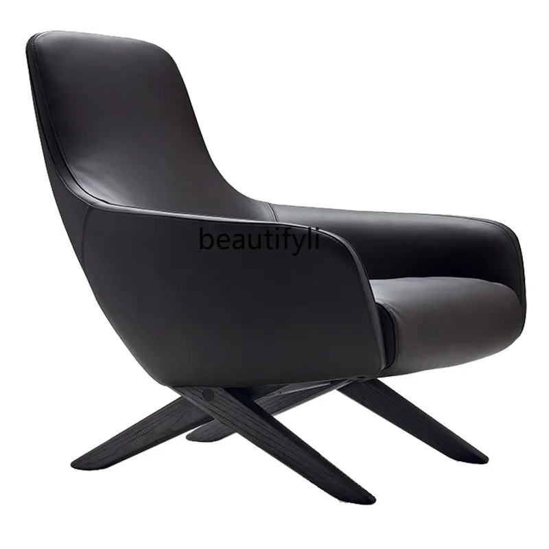 

Светильник роскошное и простое модное кресло для виллы, гостиной, кресло для отдыха из кожи и ткани, стул для конференций, одноместный диван, стул