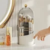 Makeup Brush Holder 360° Rotating Lipstick Eyebrow Pencil Holder Eye Shadow Storage Box Luxury Cosmetics Storage Box with Lid 2