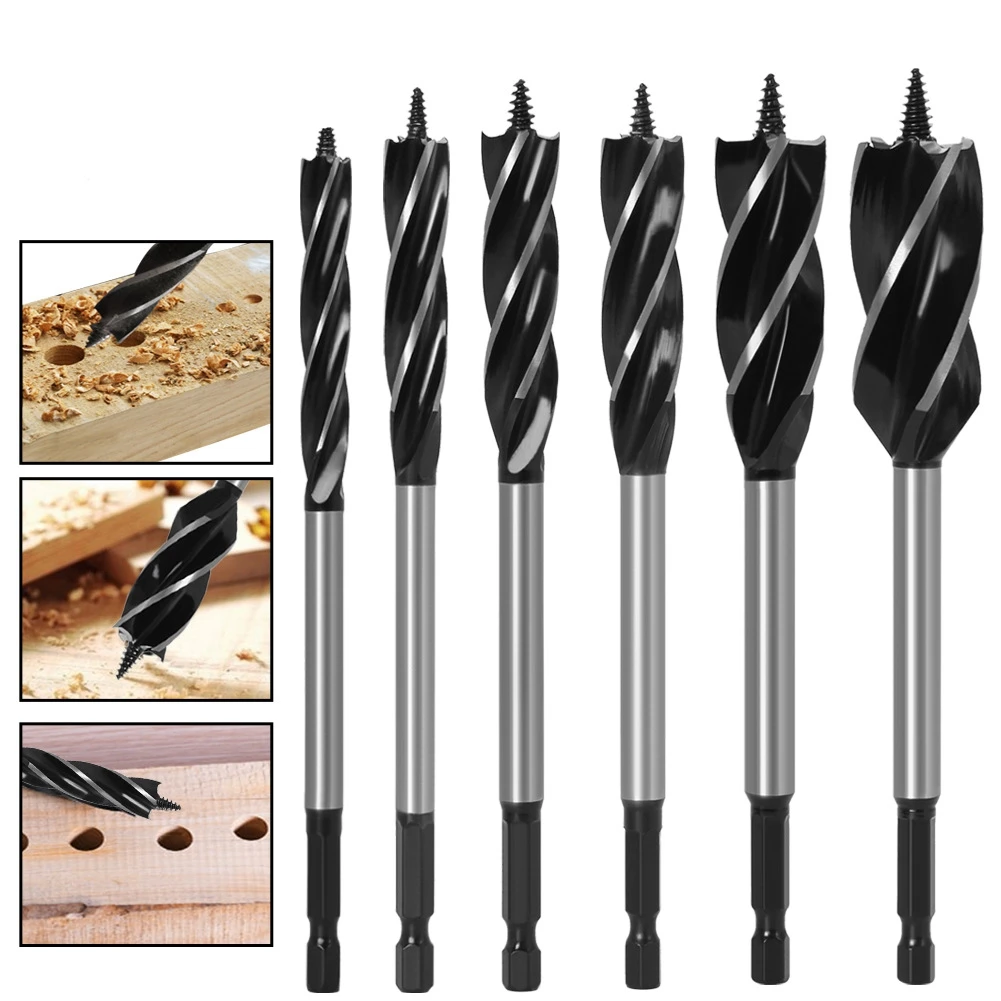 

10-35MM High Speed Steel Twist Drill Bits Four-slot Four-blade Drill Woodworking tools Drill Bit Wood Door Lock Hole Opener Saw